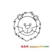 动物简笔画：狮子头像