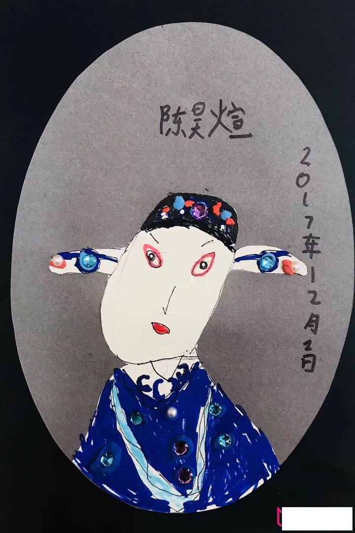 好看的儿童画作品，生旦与花旦