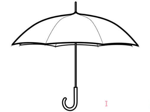 雨伞怎么画简洁好看 带步骤图雨伞简笔画图片