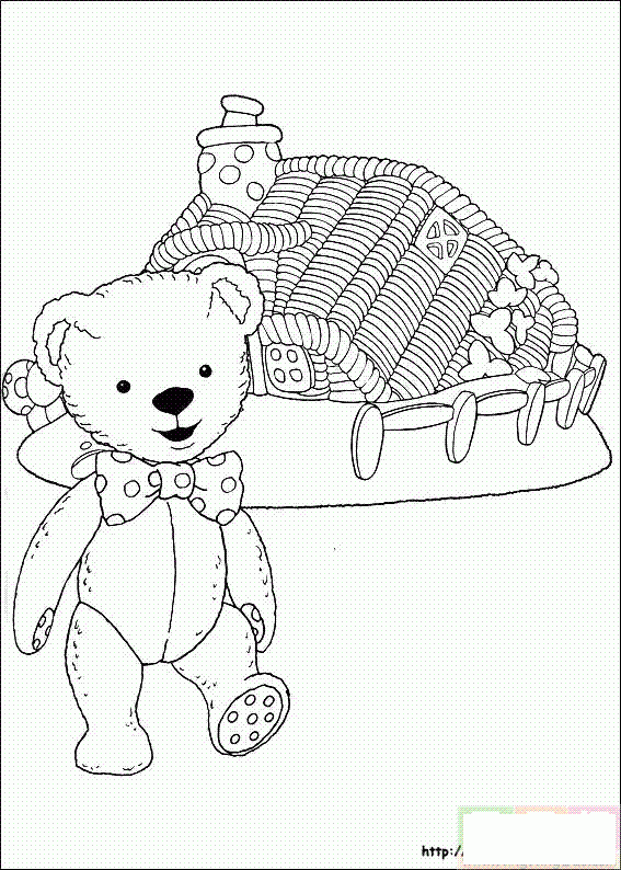 打着蝴蝶结的小熊简笔画