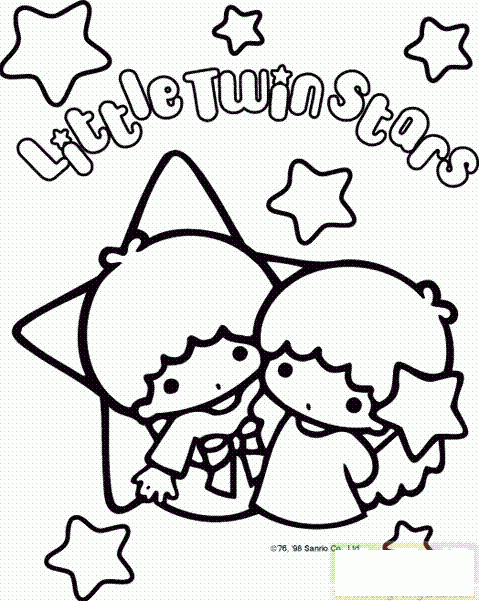 紧挨在一起的两个小孩简笔画