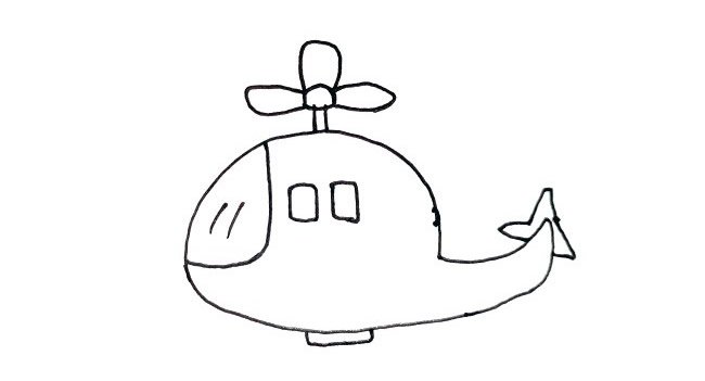 直升飞机简笔画