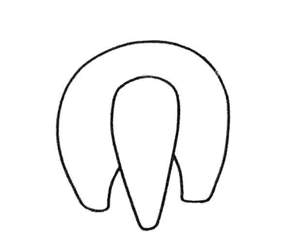 食蚁兽简笔画步骤2