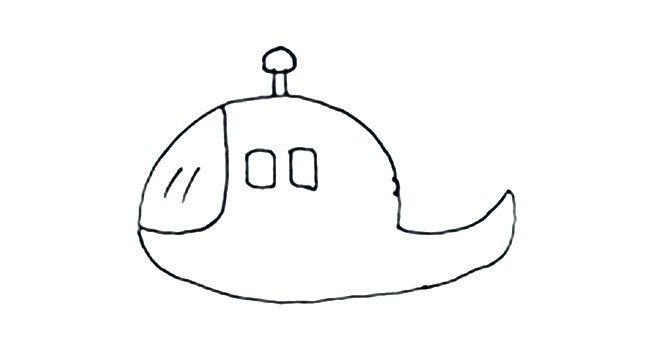 直升飞机简笔画