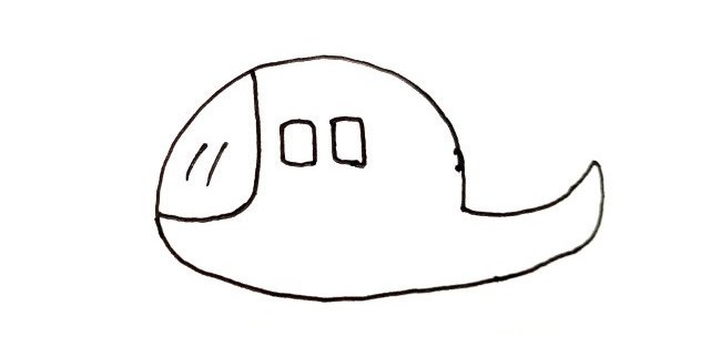 直升飞机简笔画
