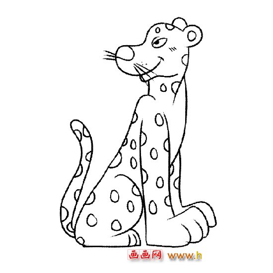 微笑的小豹子1│动物简笔画