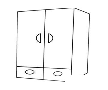 柜子简笔画图片步骤四