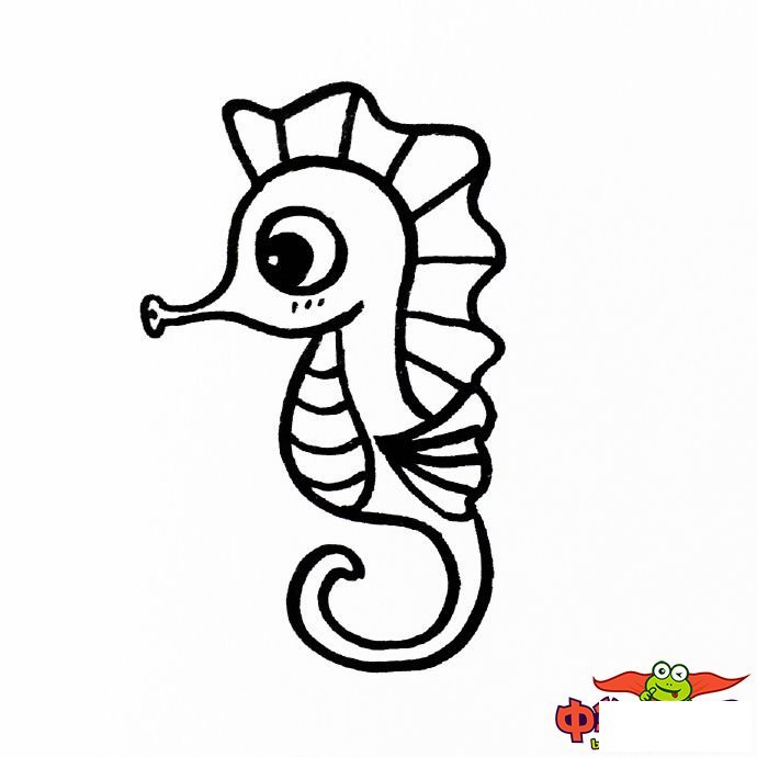 海底动物怎么画简笔画，海洋生物简笔画大全