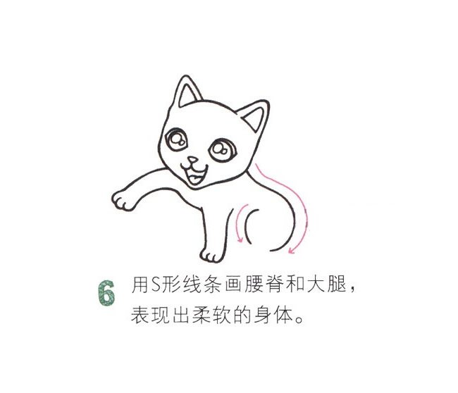 可爱小猫简笔画图片