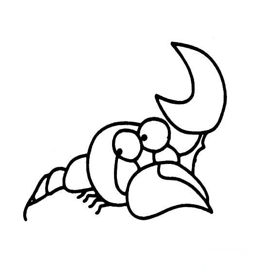 龙虾的简笔画法