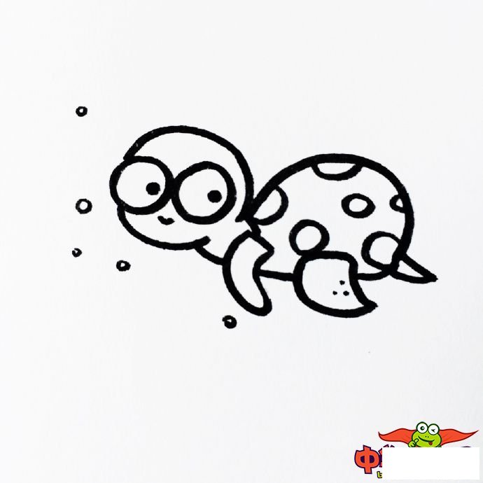 海底动物怎么画简笔画，海洋生物简笔画大全