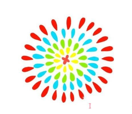 简单漂亮彩色烟花怎么画 烟花简笔画图片