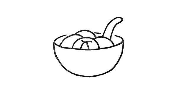汤圆简笔画