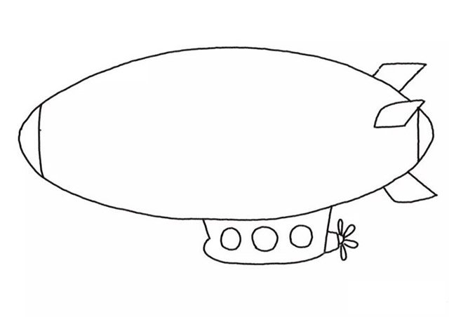 飞艇简笔画