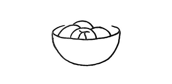 汤圆简笔画