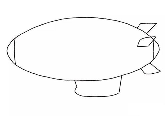 飞艇简笔画