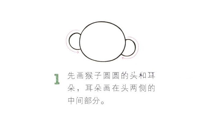 猴子简笔画彩色图片