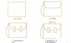 彩色书包简笔画画法_怎么画彩色书包的简笔画
