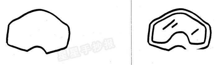 潜水镜简笔画