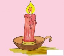 儿童蜡烛手绘怎么画涂颜色简单漂亮步骤图