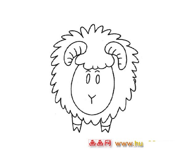 超萌的藏羚羊_动物简笔画