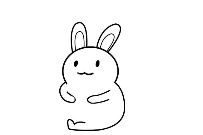 小兔子背着胡萝卜简笔画