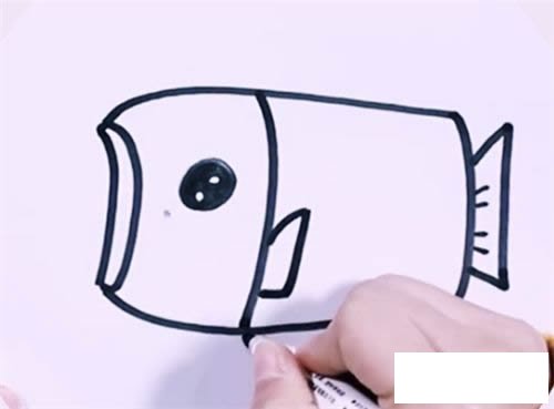 灯笼鱼简笔画图片