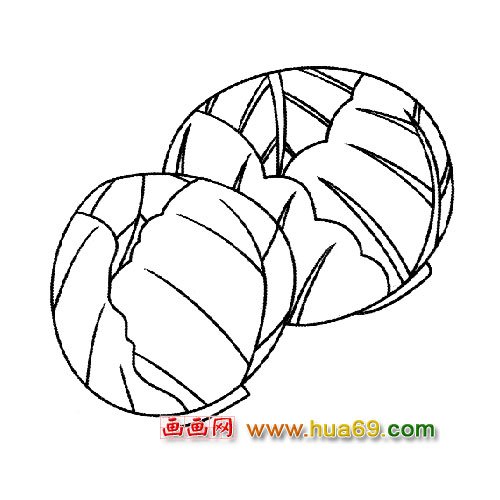 圆圆大大白菜简笔画4