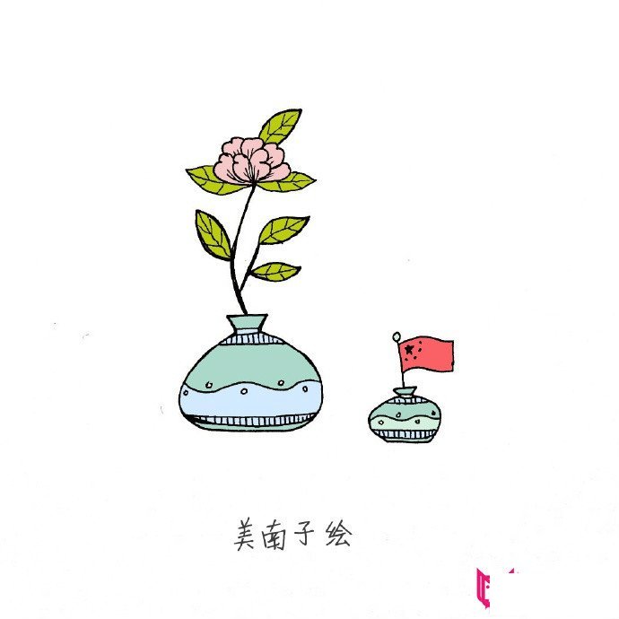 唯美小清新简笔画大全，可爱的植物盆栽简笔画