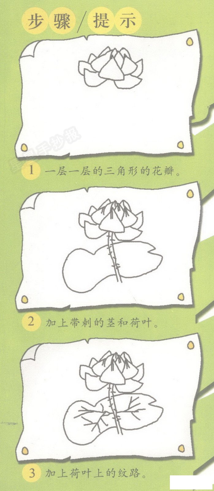 荷花简笔画法教程