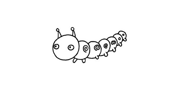 毛毛虫简笔画