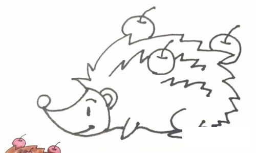 刺猬简笔画图片