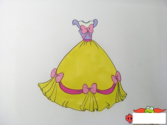 公主裙礼服简笔画