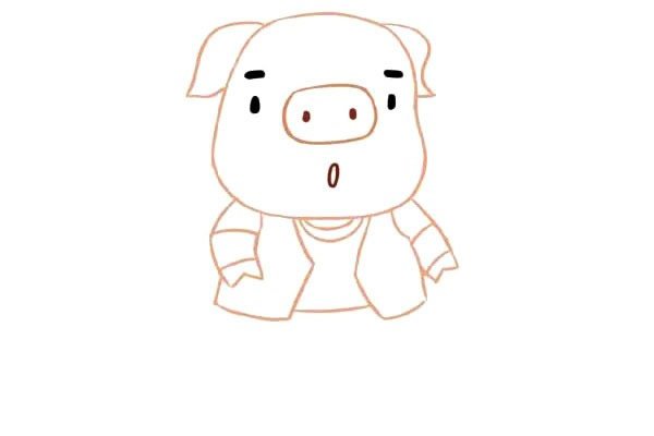卡通小猪简笔画
