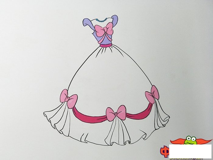 公主裙礼服简笔画