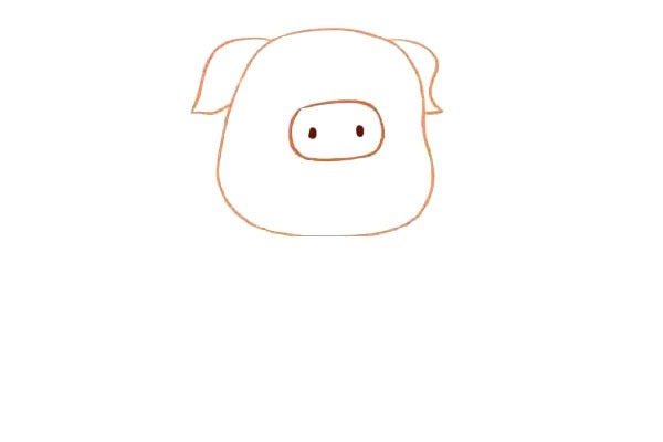 卡通小猪简笔画