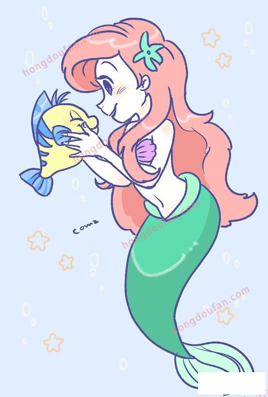 小美人鱼 迪士尼简笔画大全 简笔画 第13张