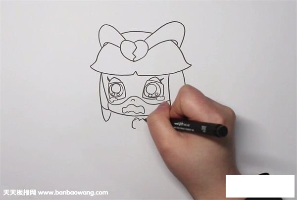 伤心超人简笔画