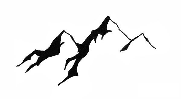 山丘风景简笔画图片9