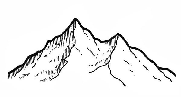 山丘风景简笔画图片4