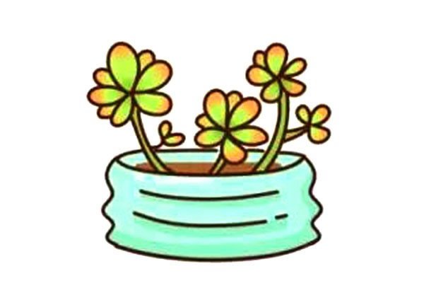 学画多肉植物简笔画步骤教程