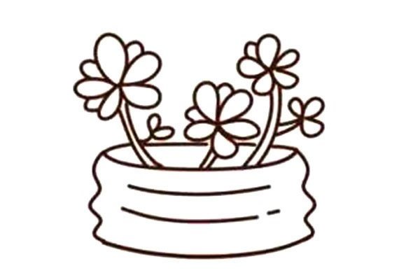 学画多肉植物简笔画步骤教程