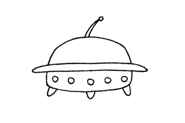 飞碟简笔画图片