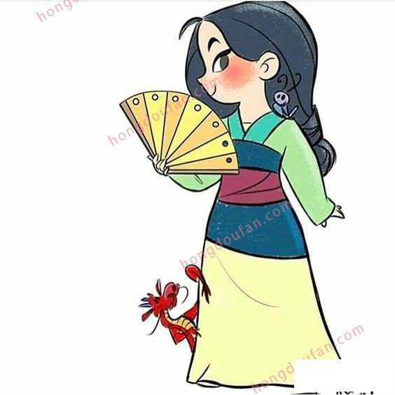 花木兰 迪士尼公主简笔画大全 简笔画 第6张