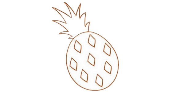 菠萝简笔画图片