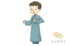 相声演员简笔画如何画