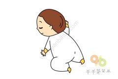 睡眠中的婴儿简笔画