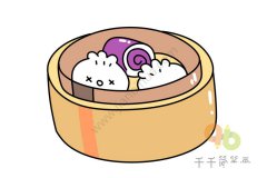 蒸笼里的美食简笔画 喜欢的带走吧
