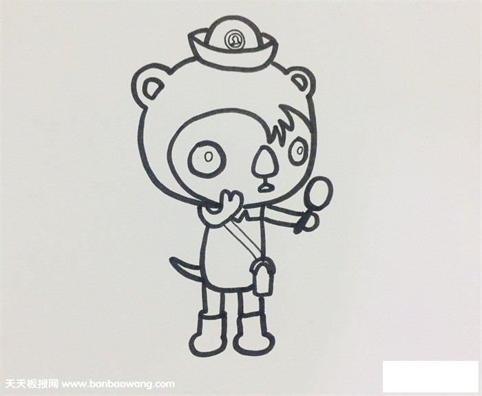谢灵通简笔画步骤