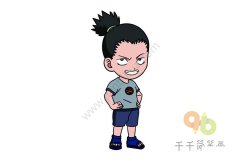 火影忍者之鹿丸简笔画